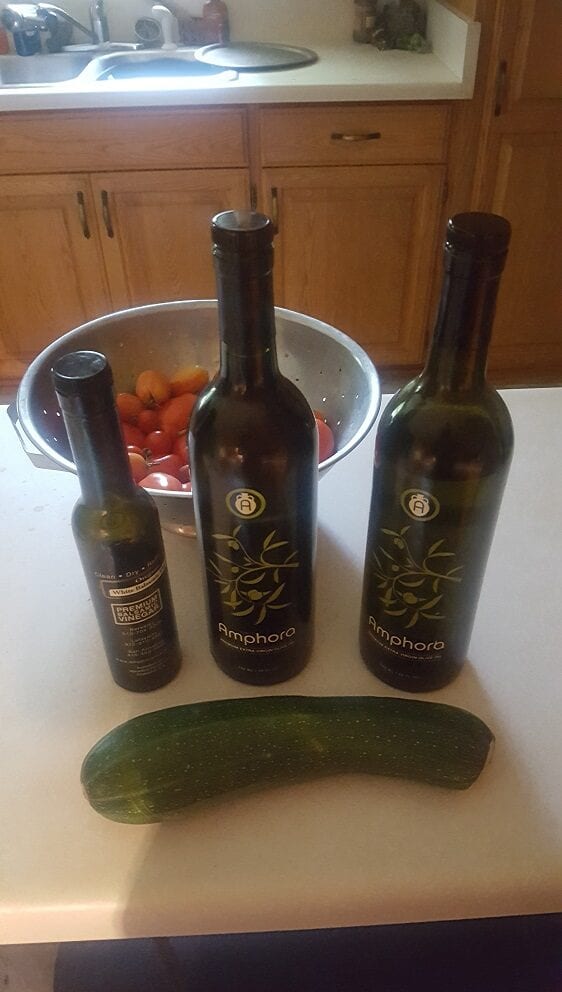 amphora balsamic vinegar and olive oil tomatoes zucchini