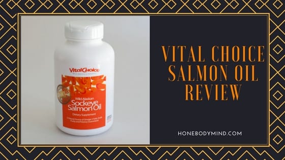 bottle of vital choice salmon oil