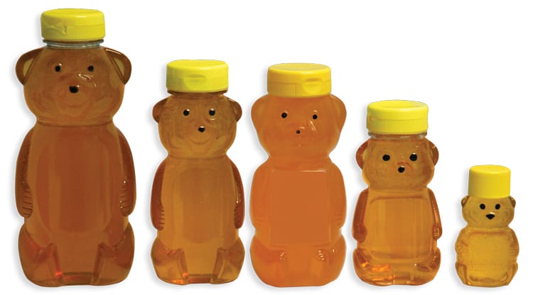 plastic bear bottles of honey 