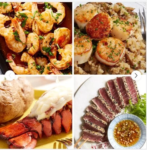 picture of various seafood cooked